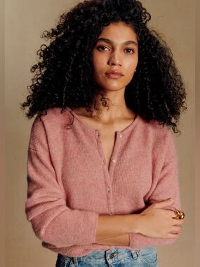 Sezane Gaspard Cardigan - Rosewood